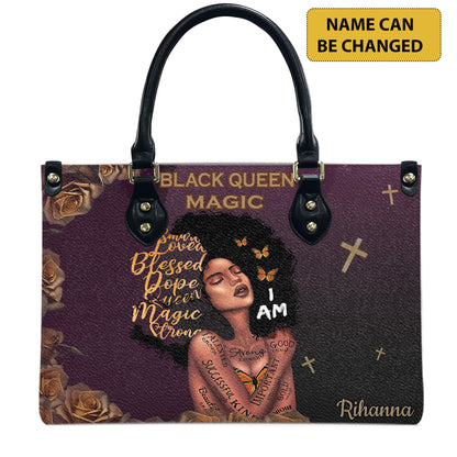 Queen (Purple) - Personalized Leather Handbag YA2-Ha