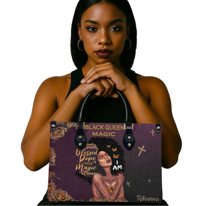 Queen (Purple) - Personalized Leather Handbag YA2-Ha