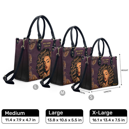 Queen (Purple) - Personalized Leather Handbag YA3-Ha