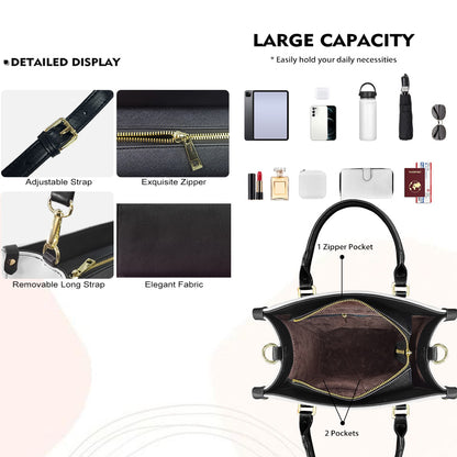 Queen (Purple) - Personalized Leather Handbag YA4-Ha