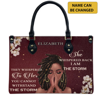 They Whispered To Her (Maroon 2) - Personalized Leather Handbag YA1-Ha