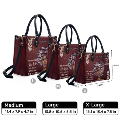 They Whispered To Her (Maroon) - Personalized Leather Handbag YA2-Ha