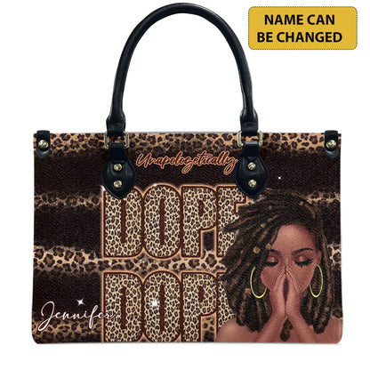 Unapologetically Dope (Black) - Personalized Leather Handbag YA1-Ha
