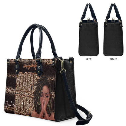 Unapologetically Dope (Black) - Personalized Leather Handbag YA1-Ha