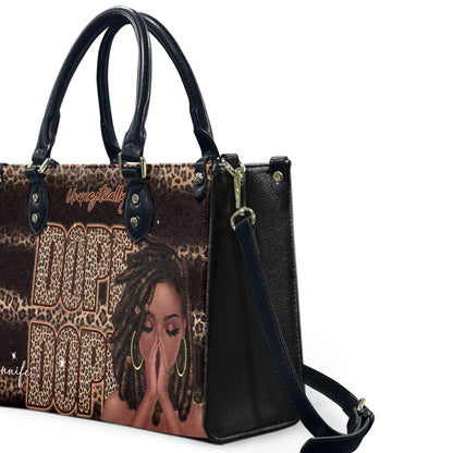 Unapologetically Dope (Black) - Personalized Leather Handbag YA1-Ha