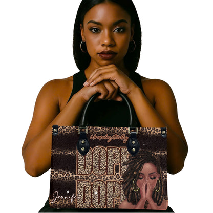 Unapologetically Dope (Black) - Personalized Leather Handbag YA1-Ha