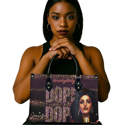 Unapologetically Dope (Purple) - Personalized Leather Handbag YA1-Ha