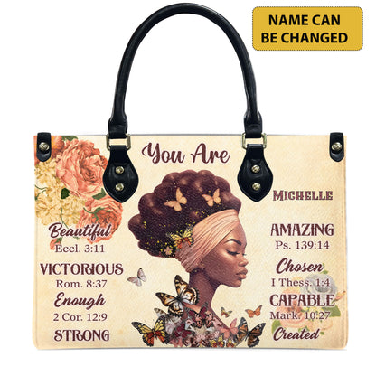 You Are (Cream) - Personalized Leather Handbag YA2-Ha