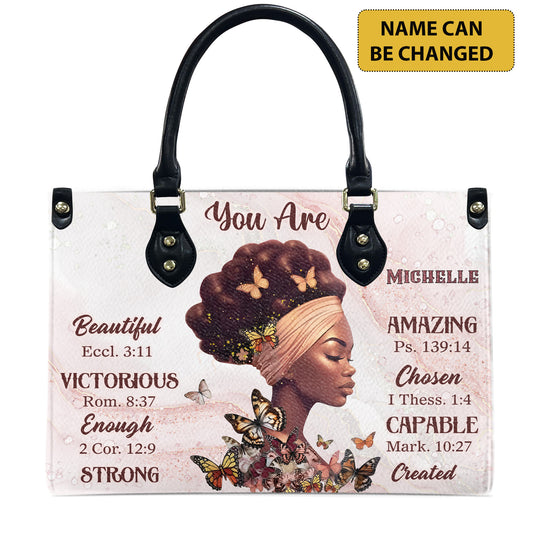 You Are (Pink Pastel) - Personalized Leather Handbag YA2-Ha